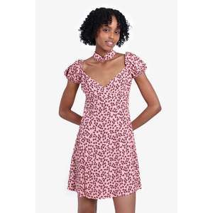 Alexis Pink Floral Print Midi Dress Size XS